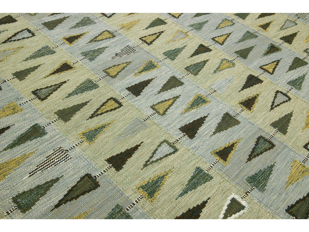 Modern Swedish Style Wool Rug 9 X 12