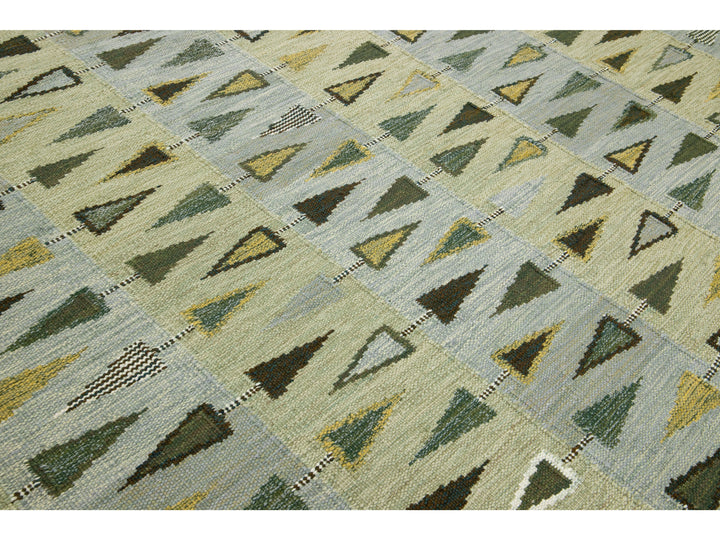 Modern Swedish Style Wool Rug 9 X 12