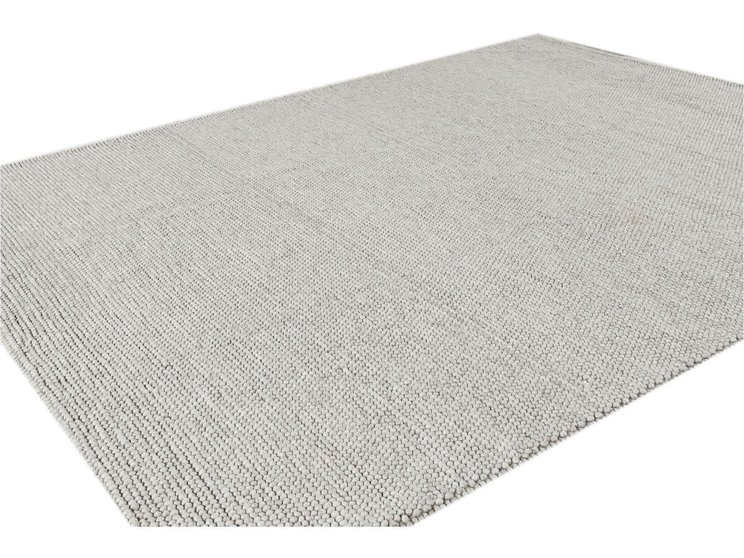 Modern Textured Wool Rug 9 X 12