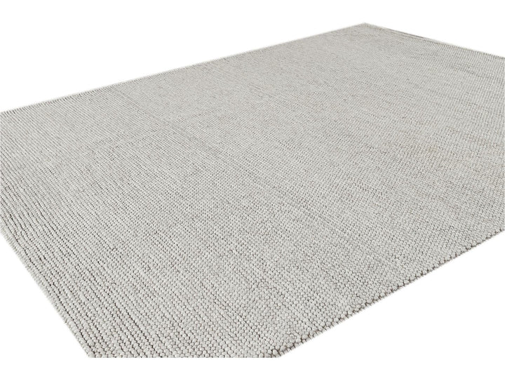 Modern Textured Wool Rug 9 X 12