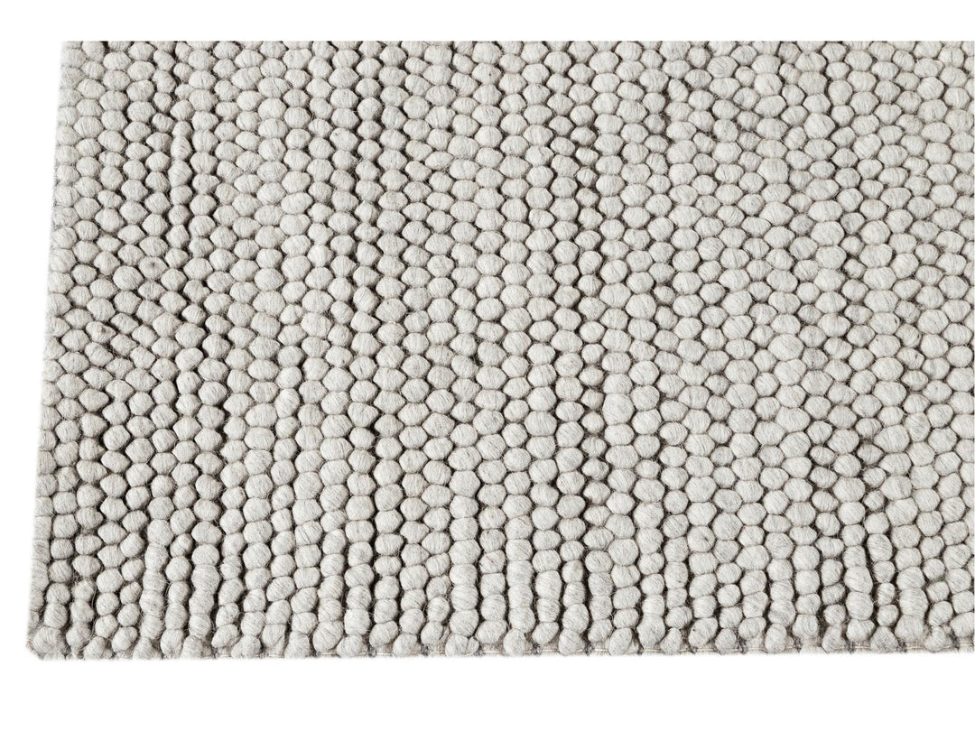 Modern Textured Wool Rug 8 X 10