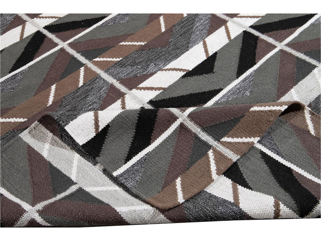 Modern Scandinavian-Style Wool Rug 9 X 12