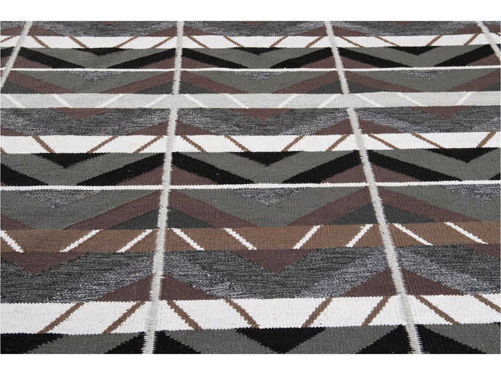 Modern Scandinavian-Style Wool Rug 9 X 12