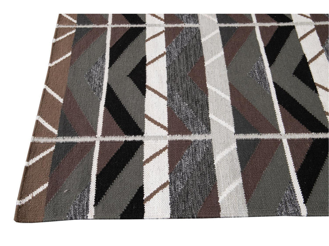 Modern Scandinavian-Style Wool Rug 9 X 12