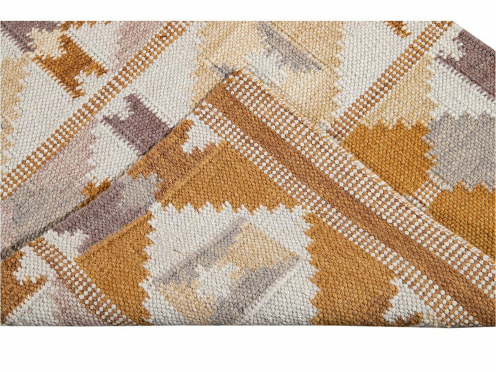 Modern Swedish-Style Wool Runner Rug 4 X 20