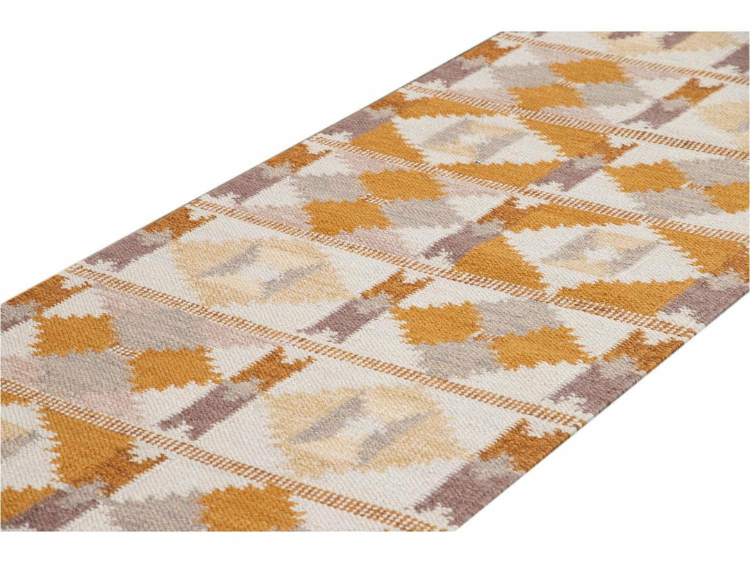 Modern Swedish-Style Wool Runner Rug 4 X 20