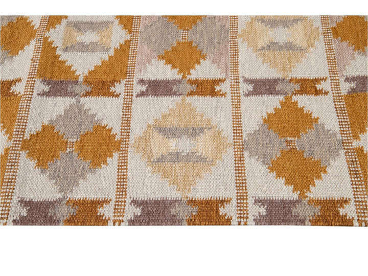 Modern Swedish-Style Wool Runner Rug 4 X 20