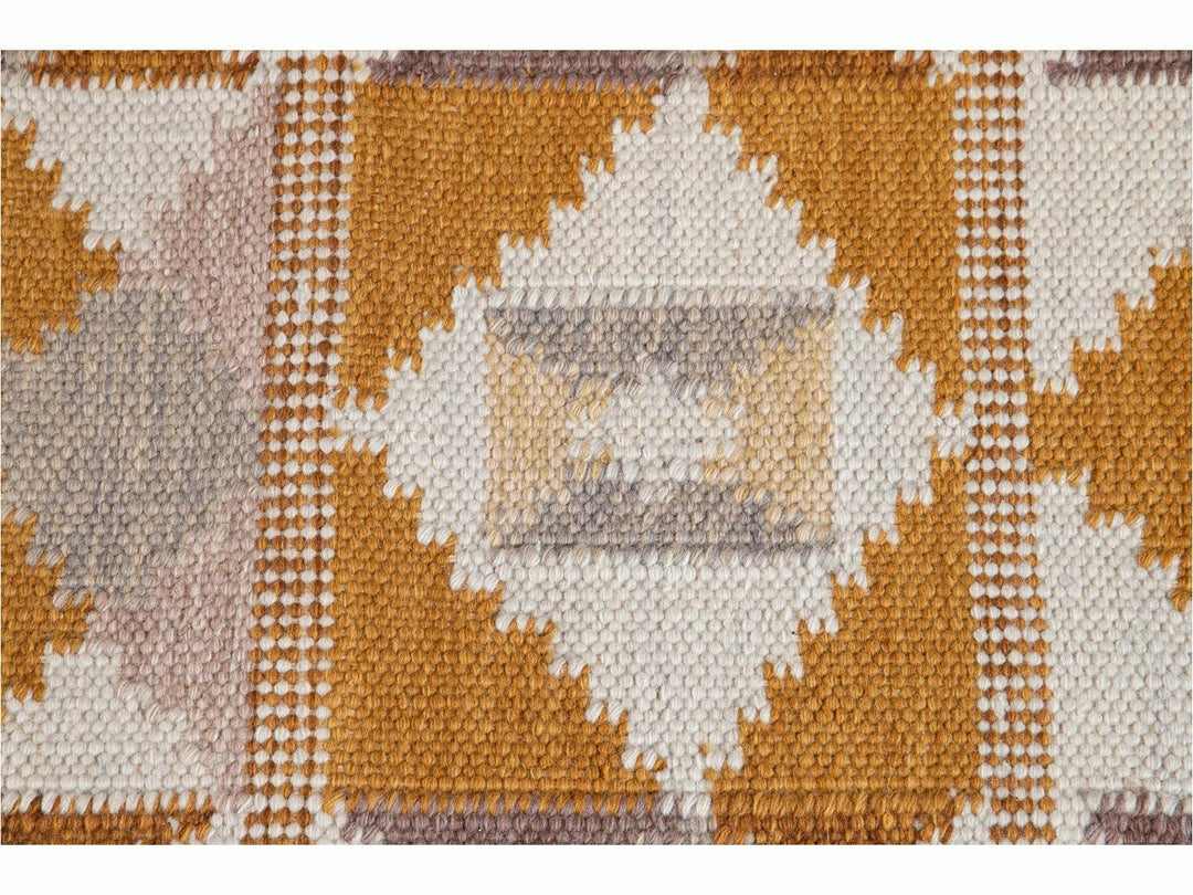 Modern Swedish-Style Wool Runner Rug 4 X 20