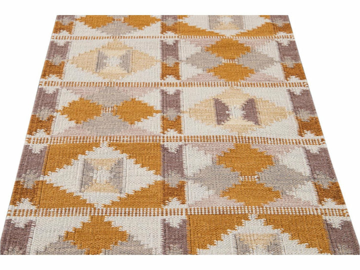 Modern Swedish-Style Wool Runner Rug 4 X 20