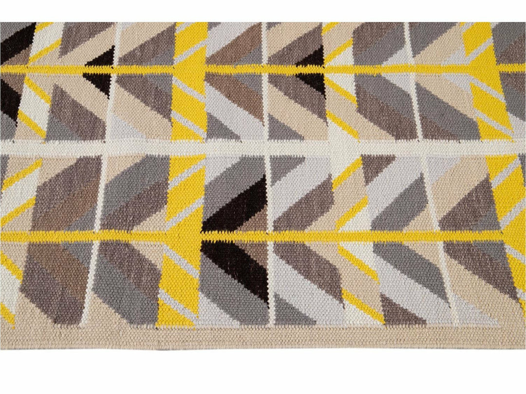 Modern Swedish Style Wool Runner Rug 3 X 18