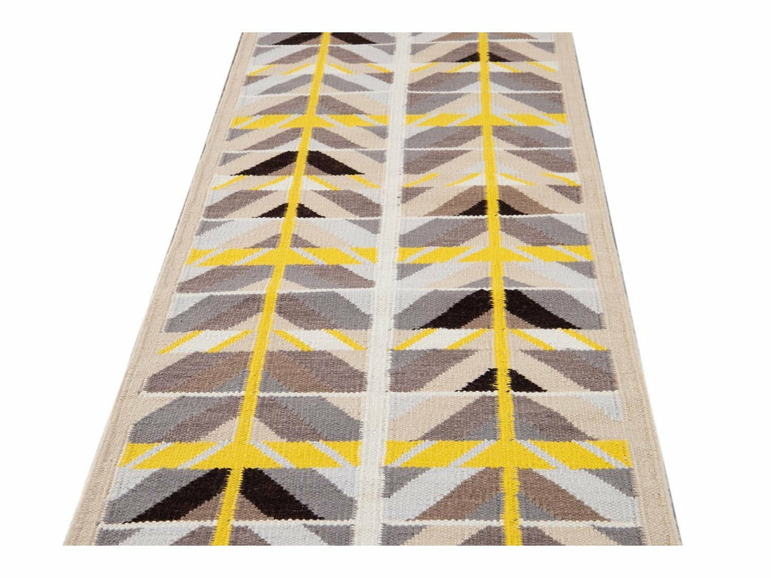 Modern Swedish Style Wool Runner Rug 3 X 18
