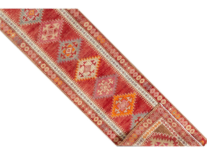 Vintage Turkish Anatolian Runner Rug, 3 x 14