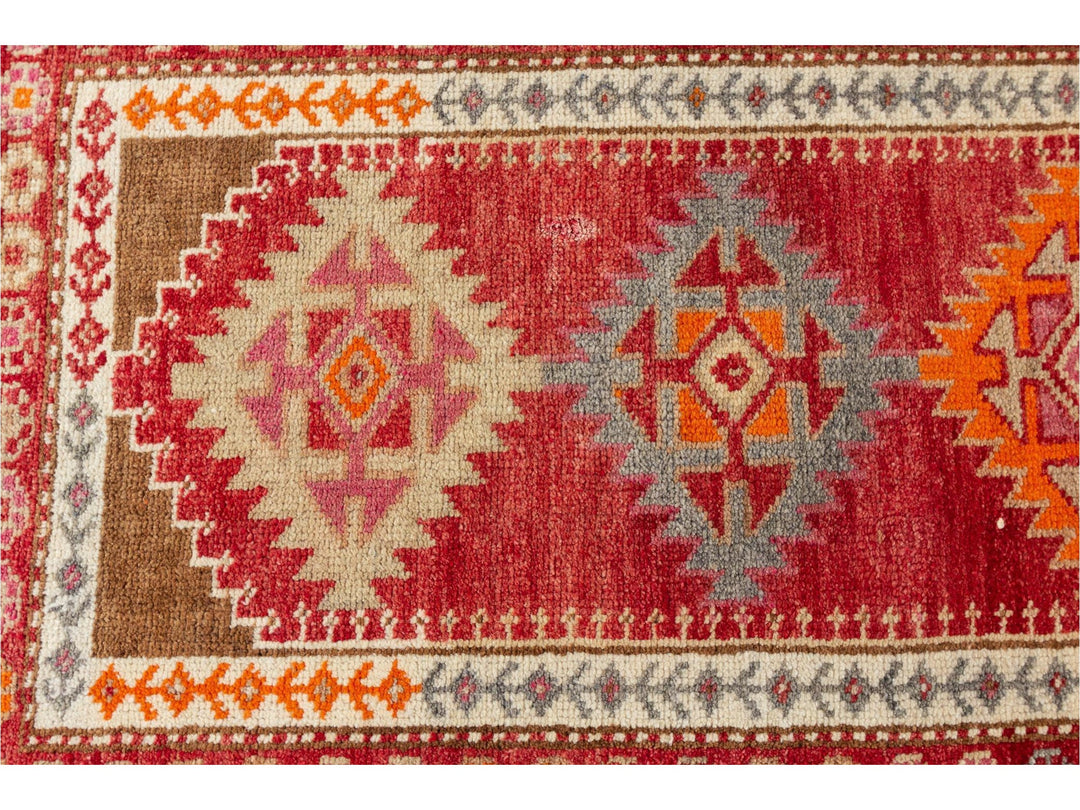 Vintage Turkish Anatolian Runner Rug, 3 x 14