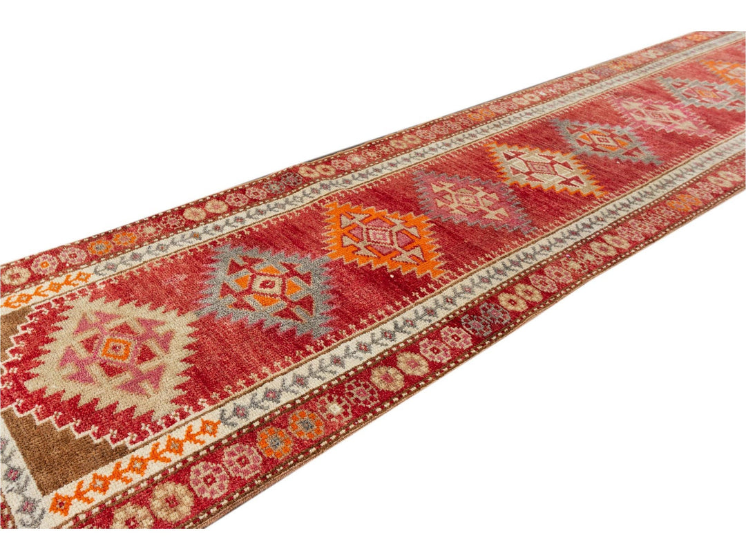 Vintage Turkish Anatolian Runner Rug, 3 x 14