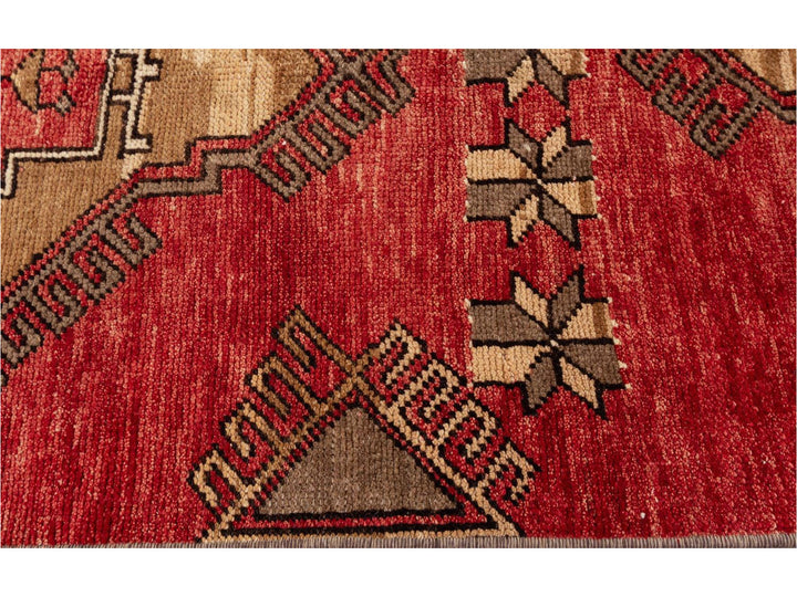 Mid 20th Century Vintage Turkish Anatolian Runner Rug 3 X 12