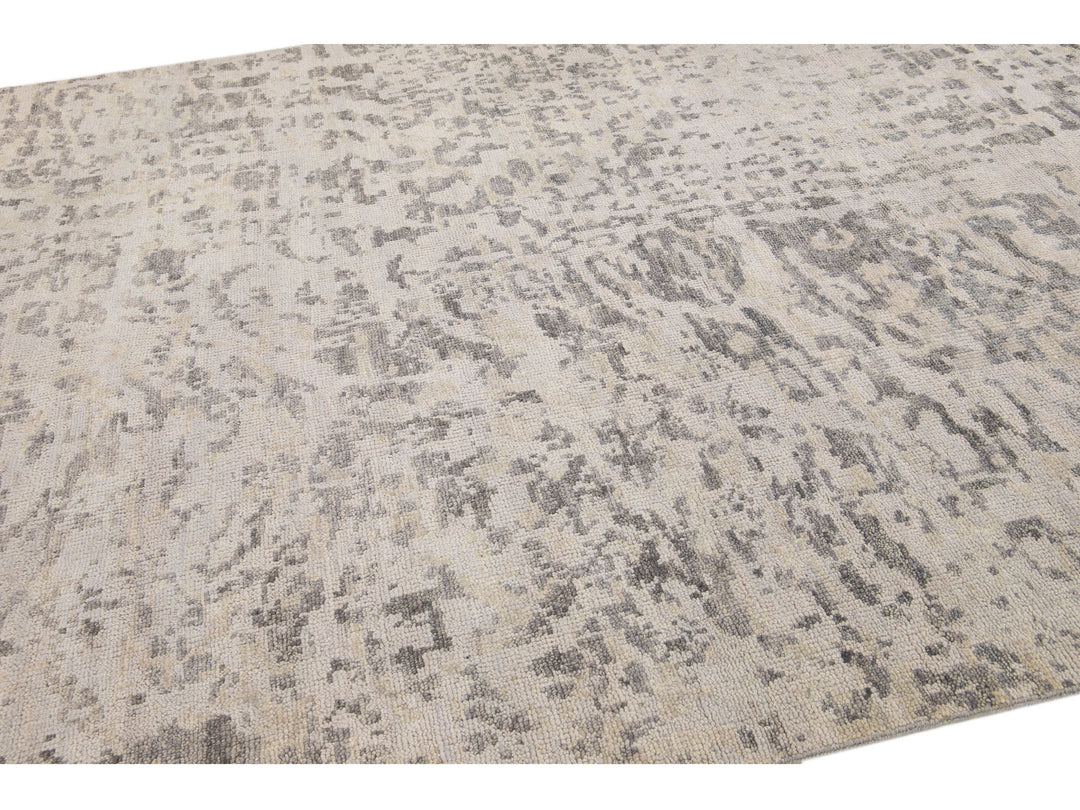 Modern Abstract Wool Rug 8 X 10