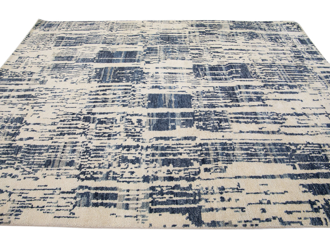 Modern Texture Wool Rug 8 X 10