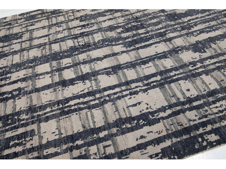 Modern Texture Wool Rug 8 X 10