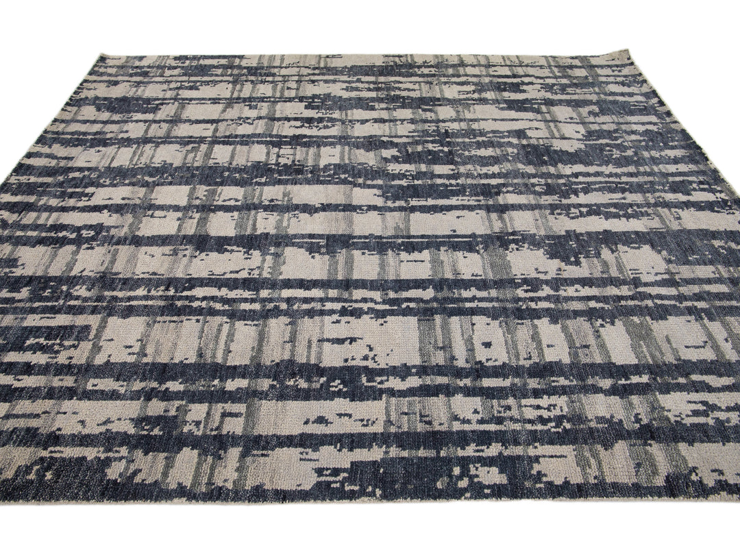 Modern Texture Wool Rug 8 X 10