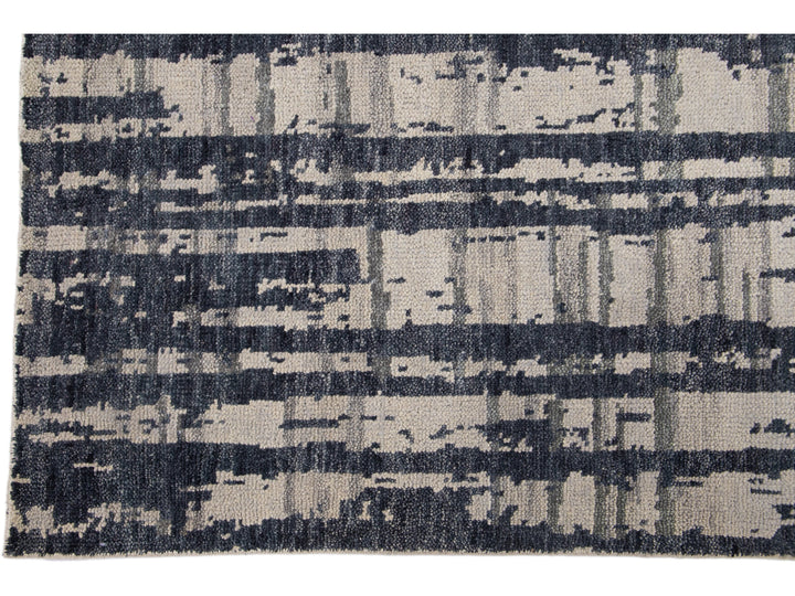 Modern Texture Wool Rug 8 X 10