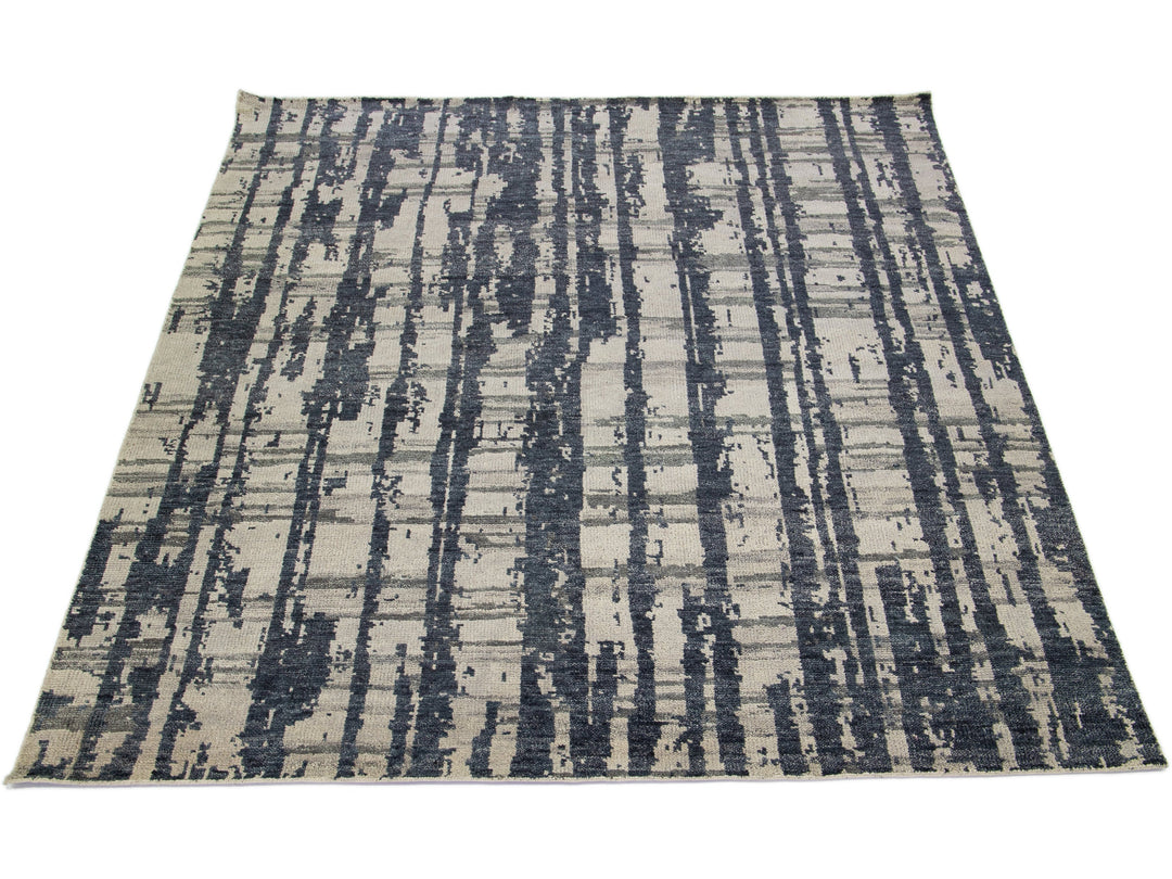 Modern Texture Wool Rug 8 X 10