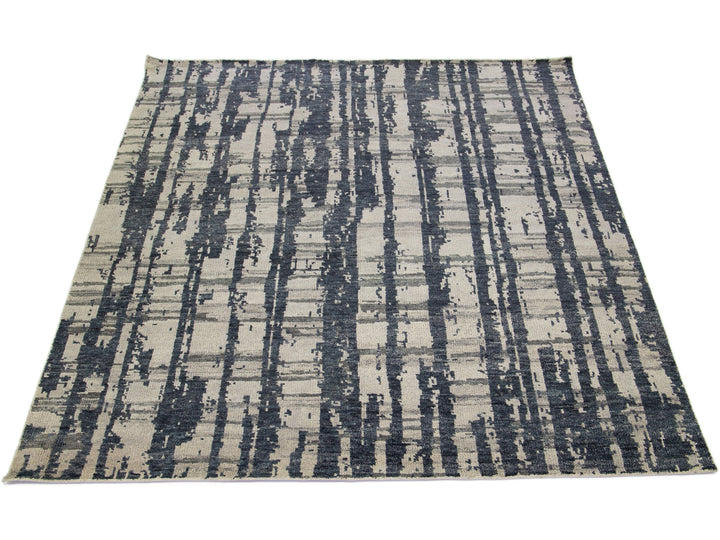Modern Texture Wool Rug 8 X 10