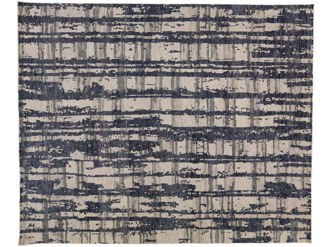 Modern Texture Wool Rug 8 X 10