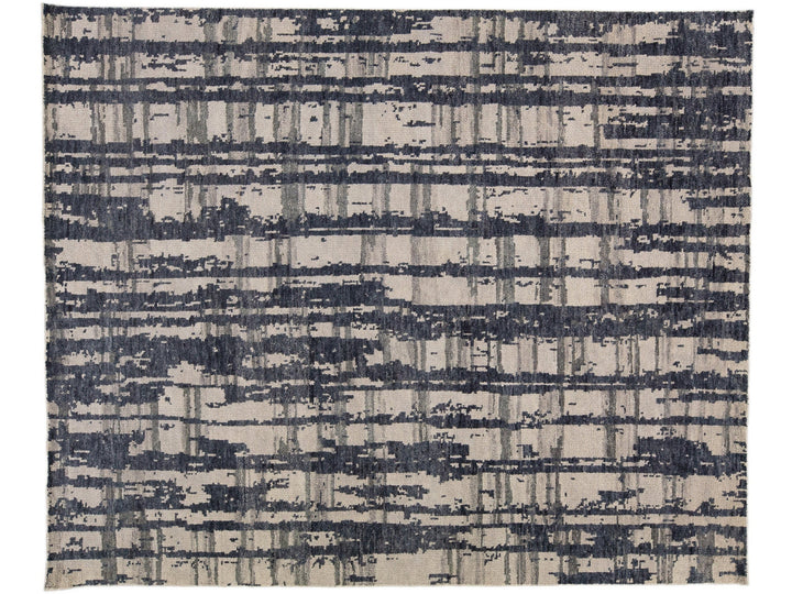 Modern Texture Wool Rug 8 X 10