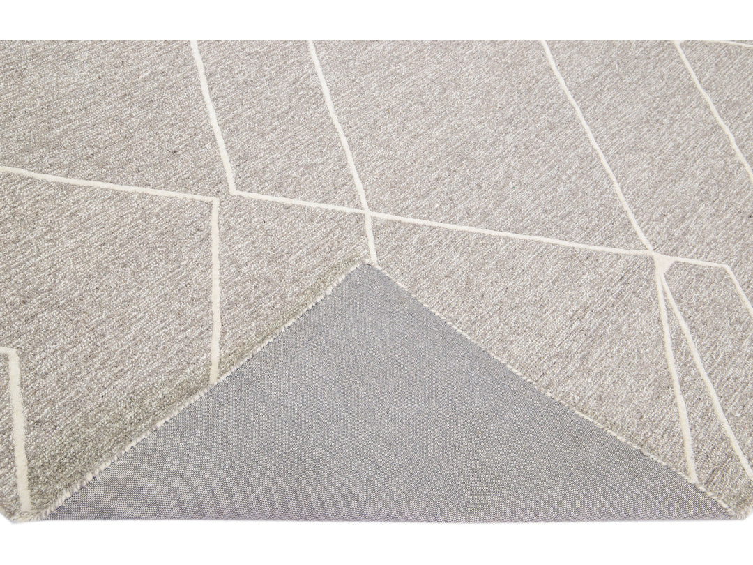 Modern Texture Wool Rug 8 X 10