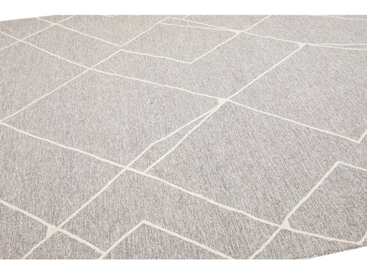 Modern Texture Wool Rug 8 X 10