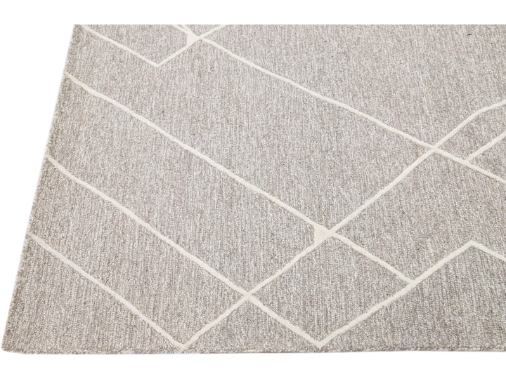 Modern Texture Wool Rug 8 X 10