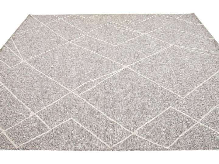 Modern Texture Wool Rug 8 X 10