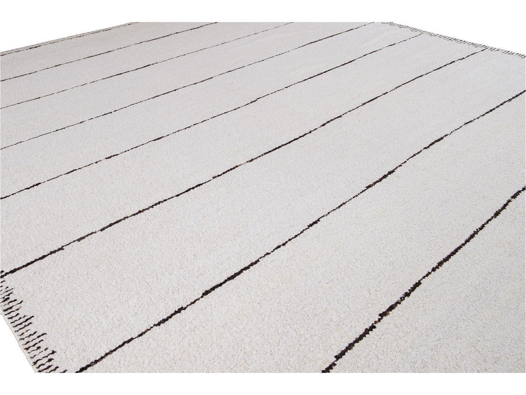 Modern Moroccan Style Wool Rug 12 X 15