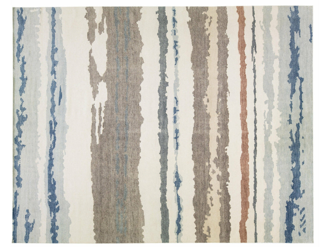 Modern Moroccan Wool Rug 12 X 15