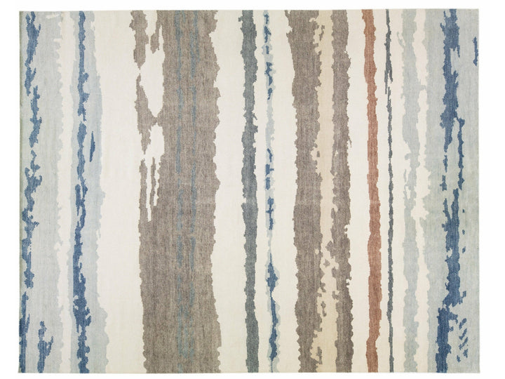 Modern Moroccan Wool Rug 12 X 15