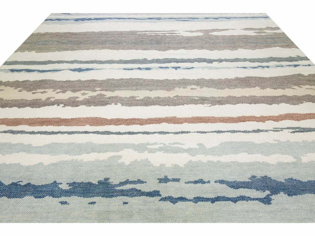 Modern Moroccan Wool Rug 12 X 15