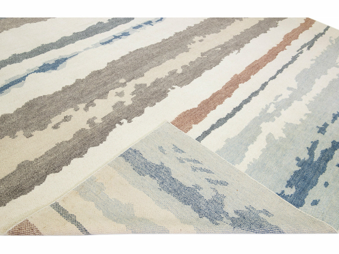 Modern Moroccan Wool Rug 12 X 15
