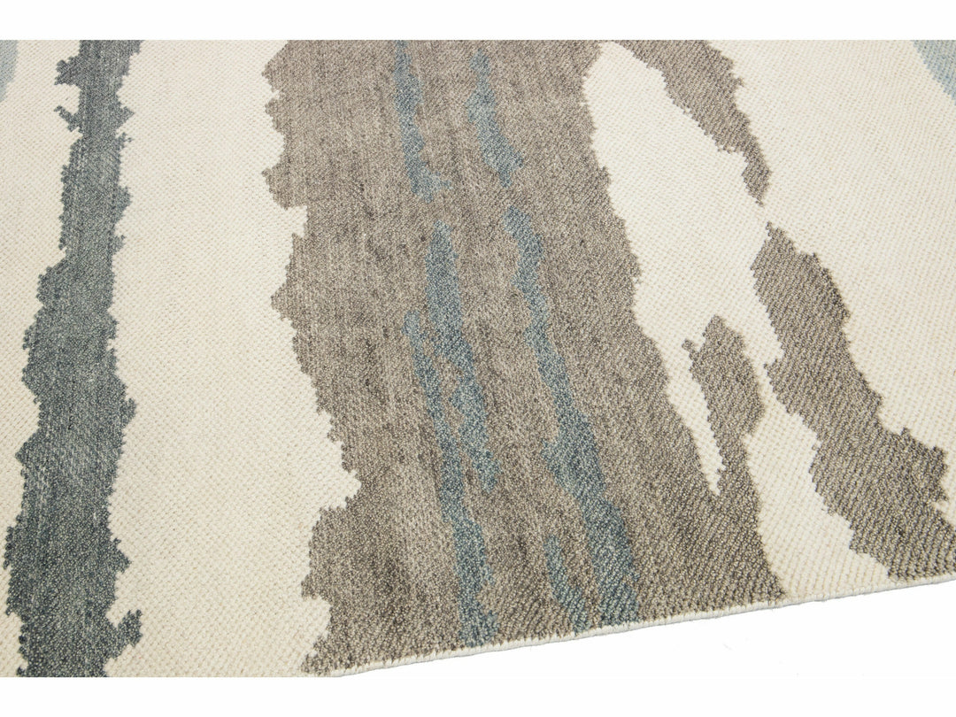 Modern Moroccan Wool Rug 12 X 15