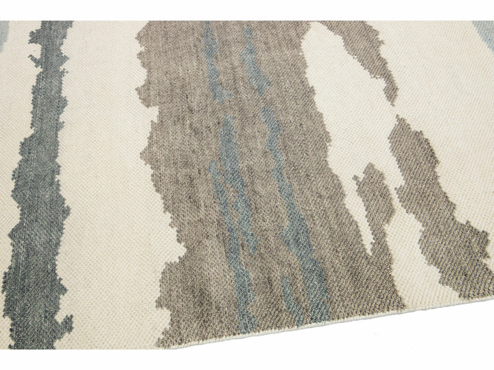 Modern Moroccan Wool Rug 12 X 15