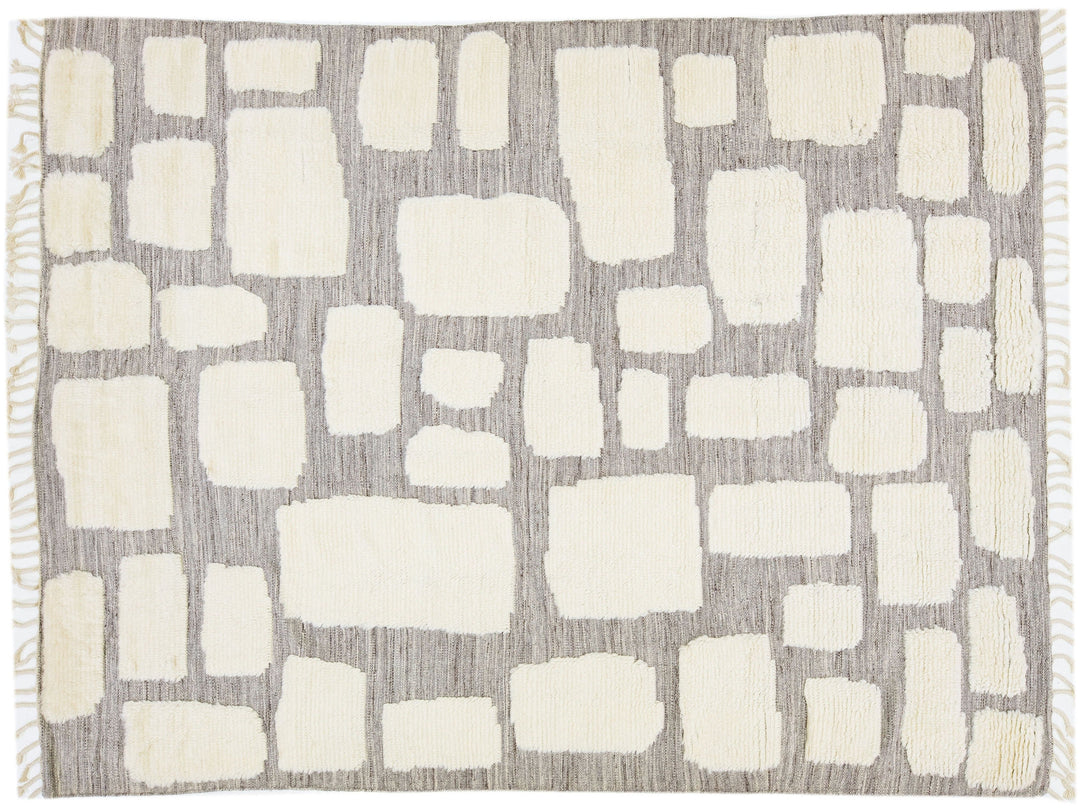 Modern Moroccan Wool Rug 8 X 10