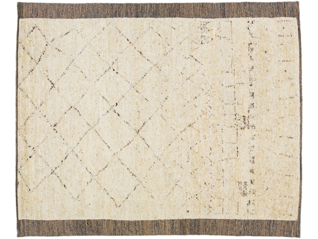 Modern Moroccan Wool Rug 8 X 10