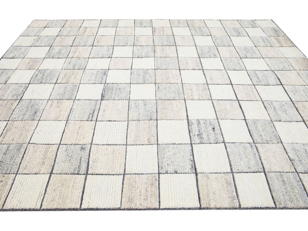 Modern Moroccan Wool Rug 8 X 10