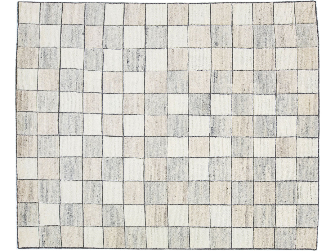 Modern Moroccan Wool Rug 8 X 10