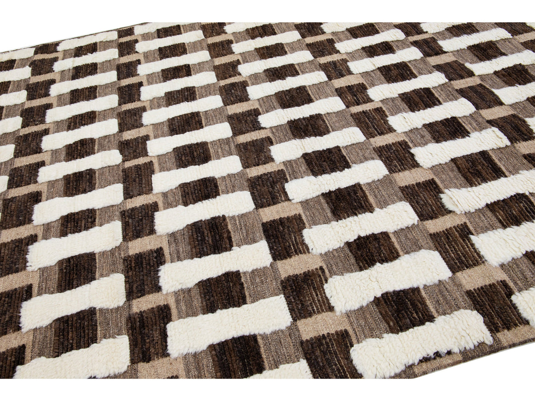 Modern Moroccan Wool Rug 8 X 10