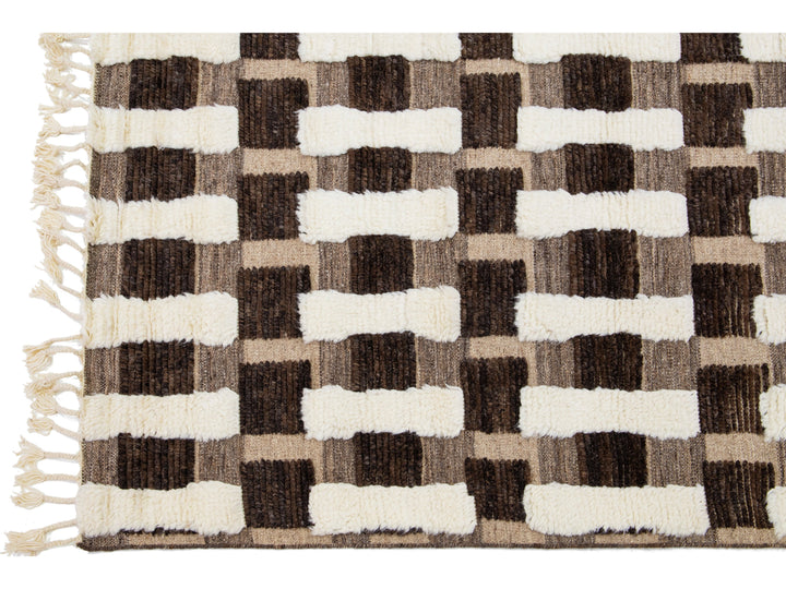 Modern Moroccan Wool Rug 8 X 10