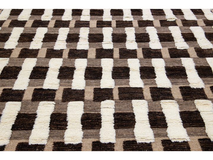 Modern Moroccan Wool Rug 8 X 10