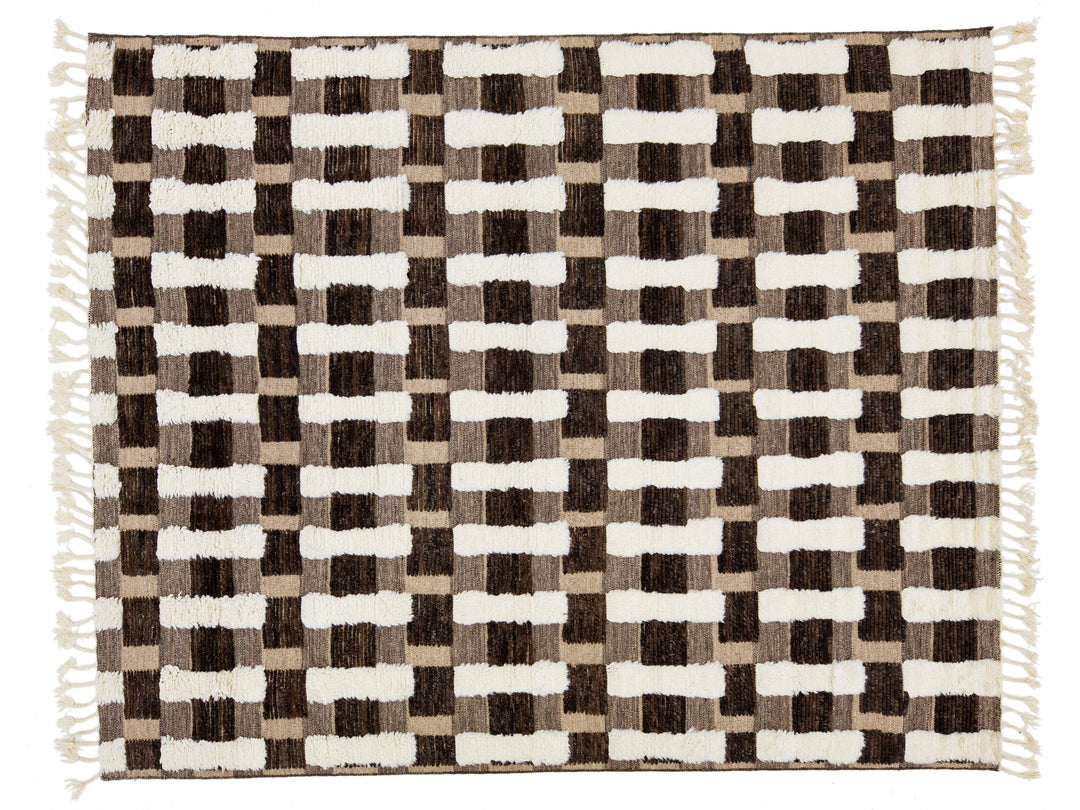 Modern Moroccan Wool Rug 8 X 10