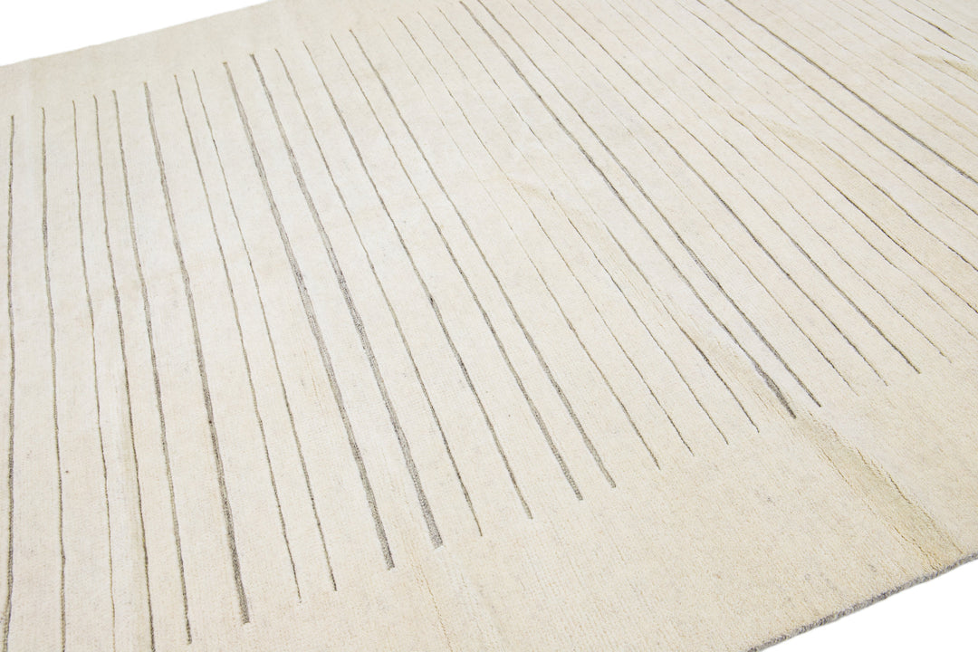 Modern Moroccan Wool Rug 8 X 10