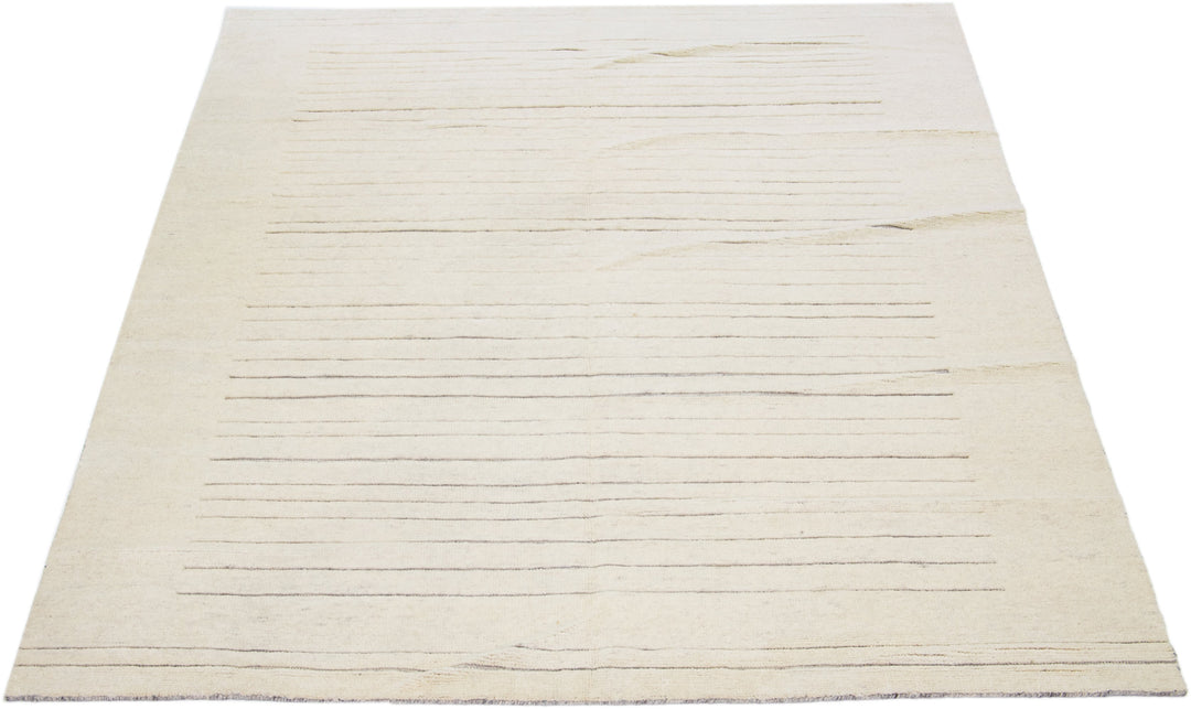 Modern Moroccan Wool Rug 8 X 10