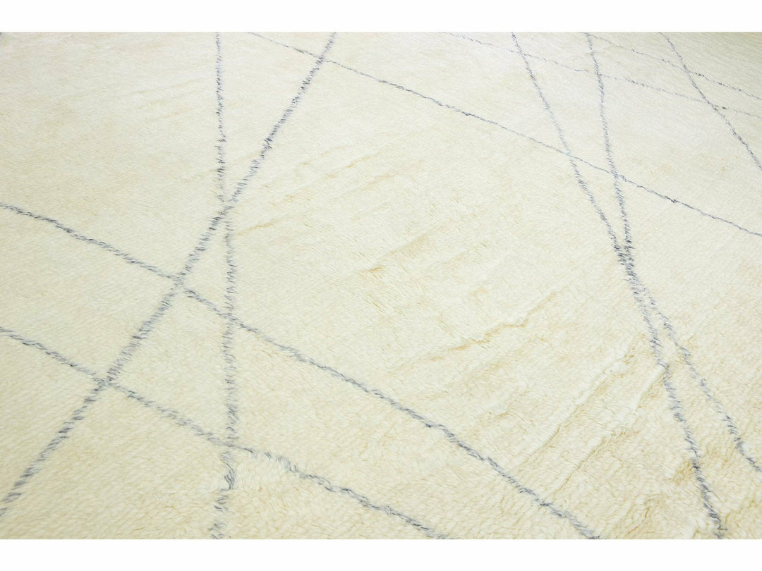 Modern Moroccan Wool Rug 15 X 17